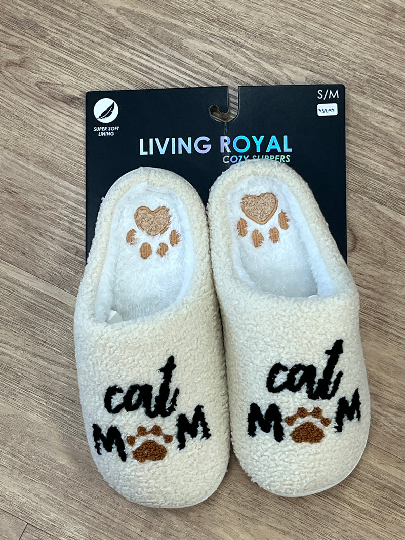 Living Royal Cat Mom Slippers
