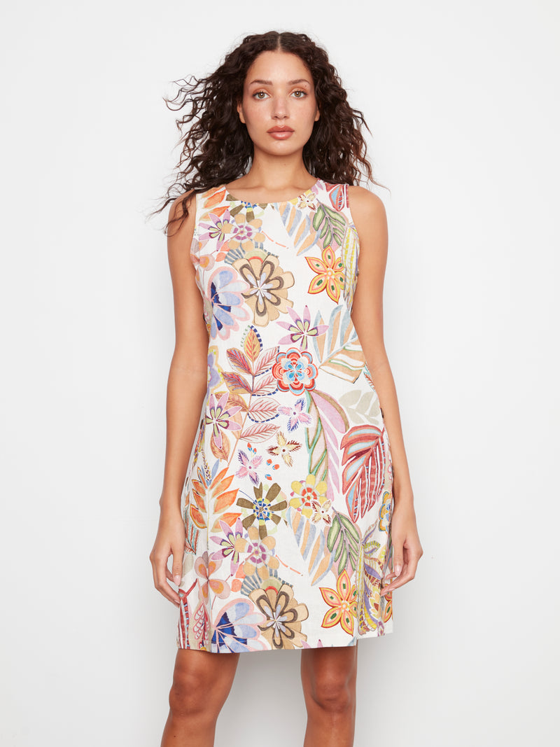 Charlie B Knee Length Linen Dress Maui Print – K-Lee Boutique
