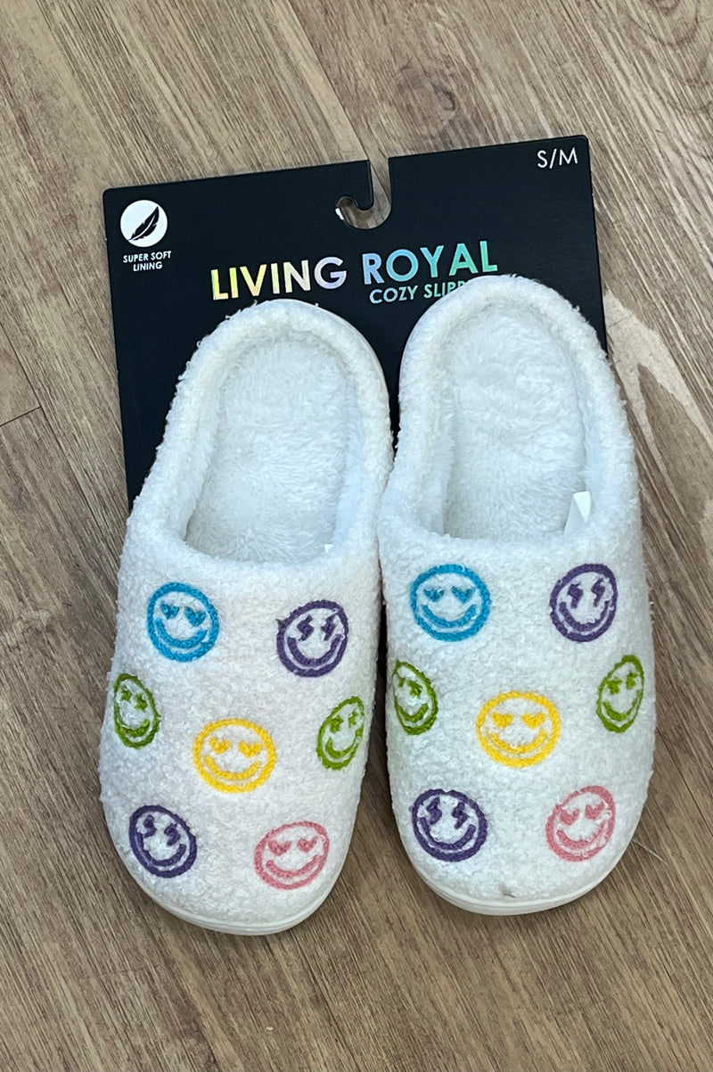 Living Royal Happy Face Slippers