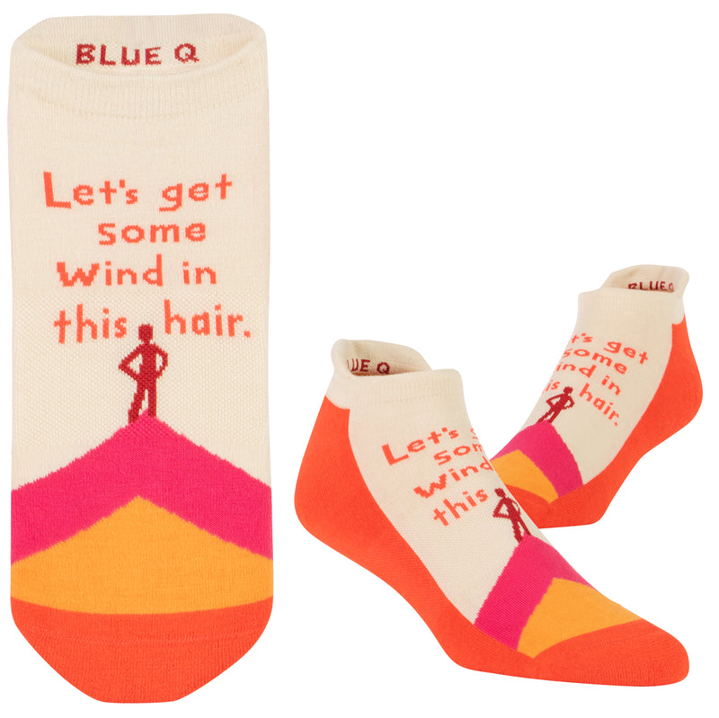 Blue Q Sneaker Socks "Let's Get Some Wind In This Hair"