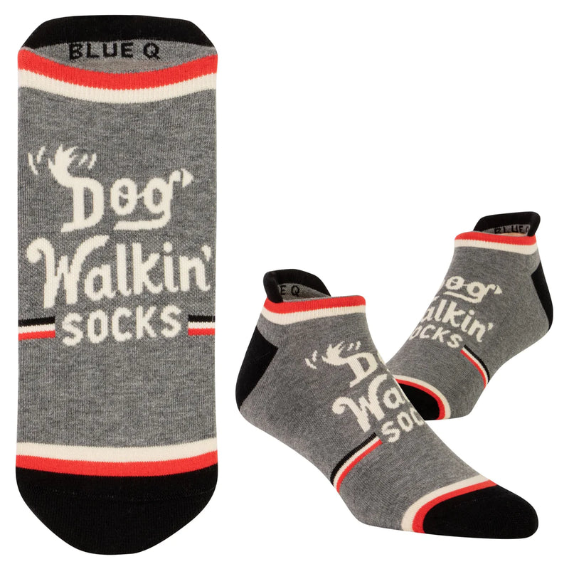 Blue Q Sneaker Socks "Dog Walkin' Socks"