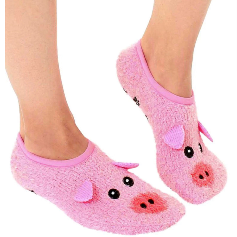 Living Royal Fuzzy Pig Slippers