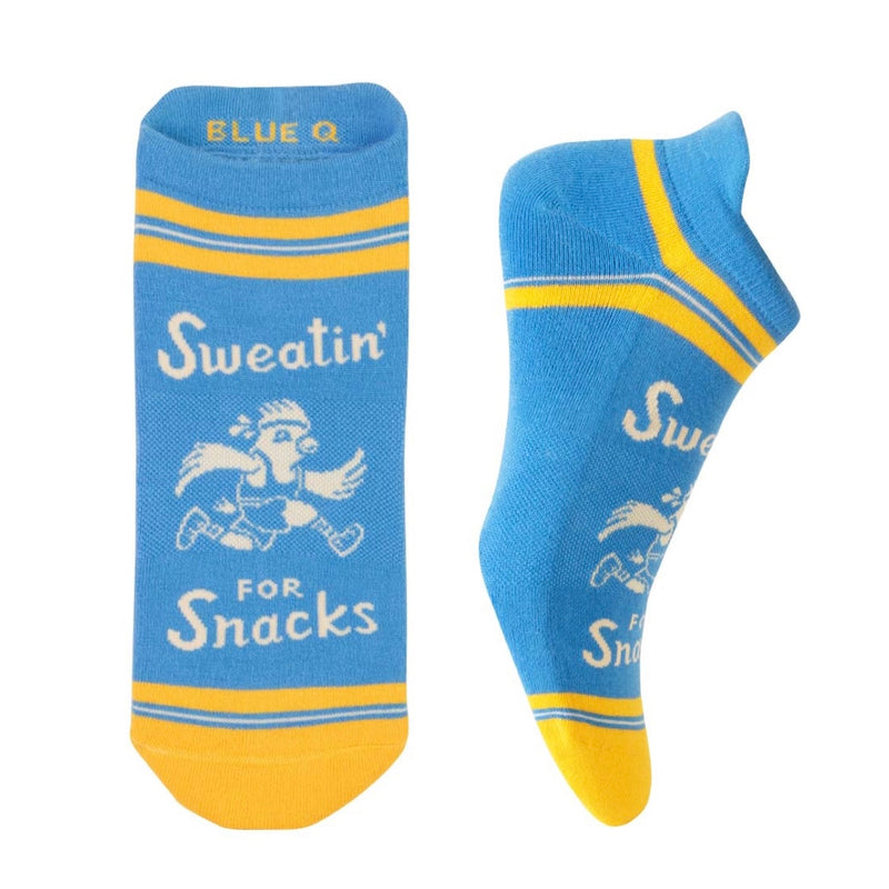 Blue Q Sneaker Socks "Sweatin' For Snacks"