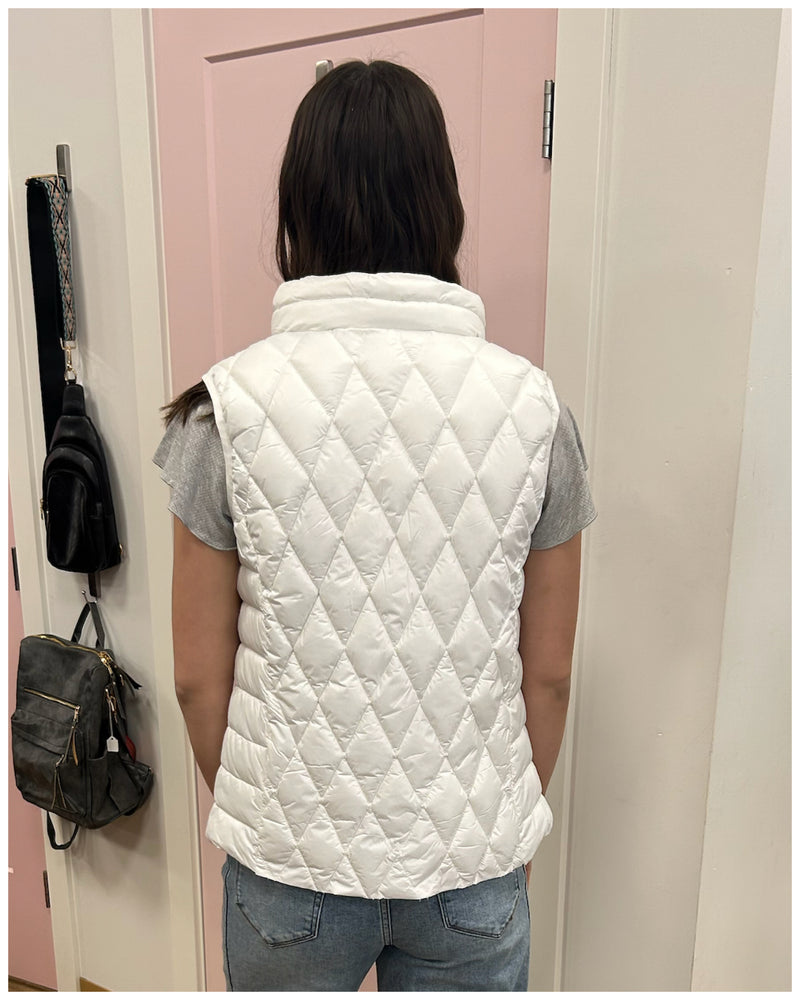 Point Zero Puffy Vest White