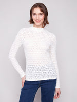 Charlie B Mock Neck Longsleeve Top Ecru