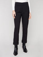 Charlie B Black Pull On Straight Leg Pants