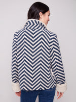 Charlie B Navy Chevron Jacket