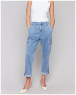 Charlie B Chambray Denim Jogger