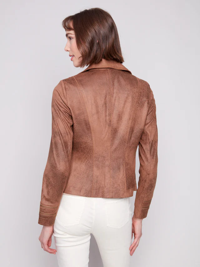 Charlie B Truffle  Faux Leather Jacket