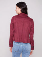 Charlie B Faux Suede Cabernet Jacket