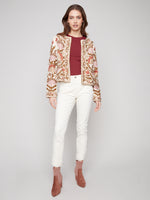 Charlie B Botton Weave Embroidered Jacket