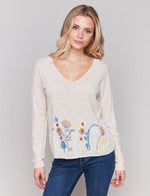 Charlie B Lightweight Embroidered Sweater