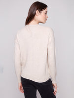 Charlie B Oat Sweater With Floral Detail