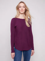 Charlie B Berry Sweater With Pockets