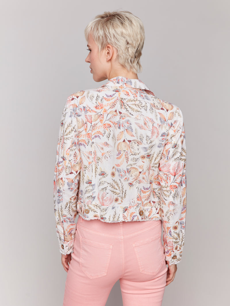 Charlie B Linen Botanical Jacket