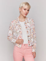 Charlie B Linen Botanical Jacket