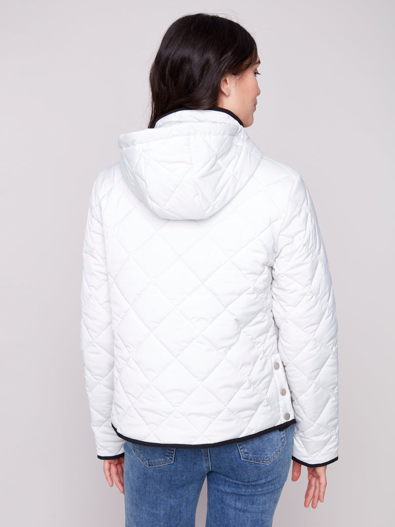 Quilted Puffer Jacket With Removeable Hood