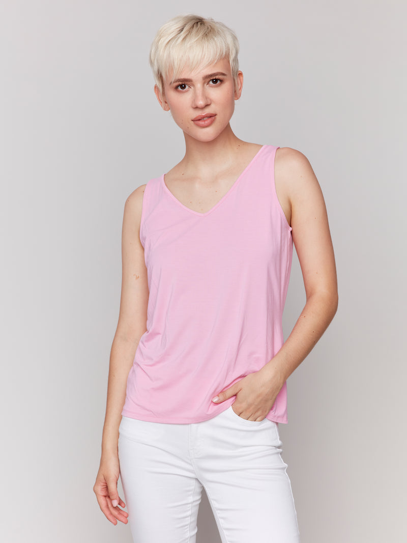 Charlie B Reversible Tank Top Begonia