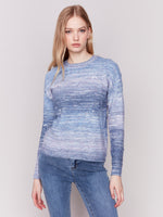 Charlie B Blue Sweater With Heart Detail