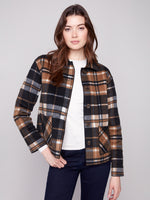 Charlie B Reversible Jacket Cocoa Plaid