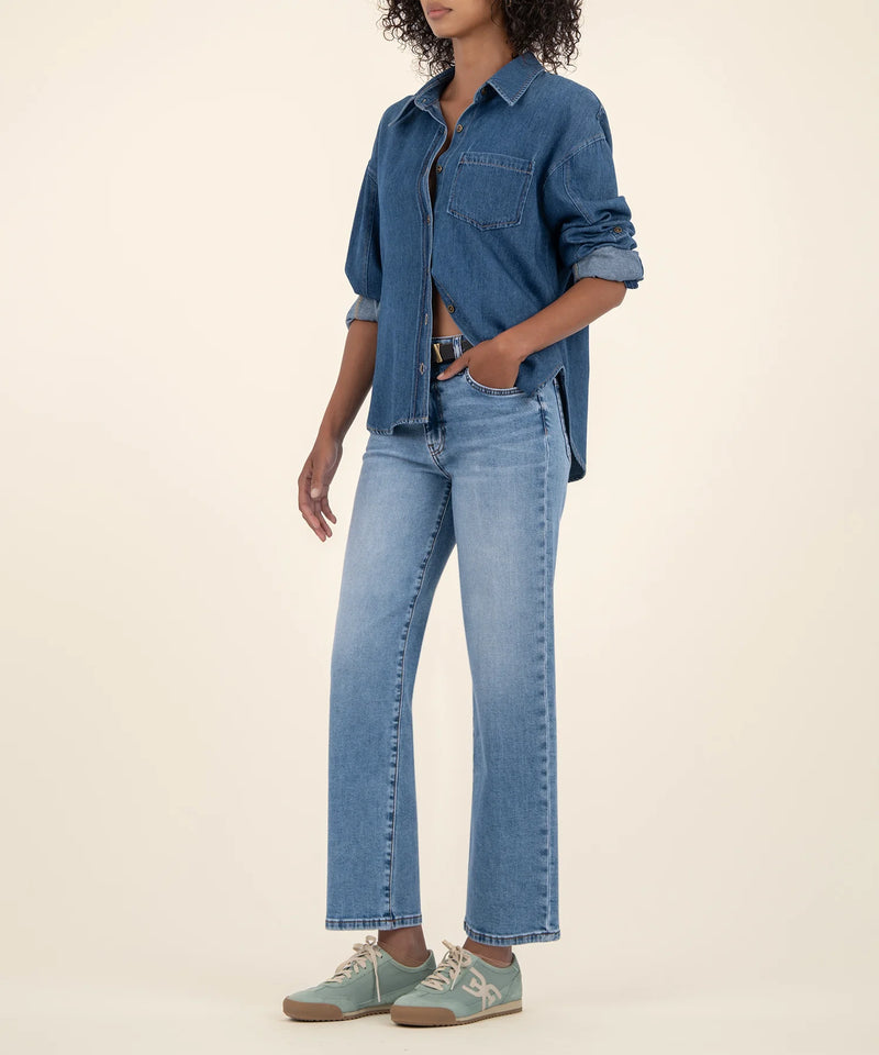 KUT Charlotte High Rise Wide Leg Incontestable Wash