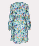 Esqualo Green  Floral Button Up Dress With Waist Tie