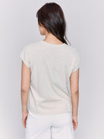 Charlie B Boxy Pocket Tee Sand