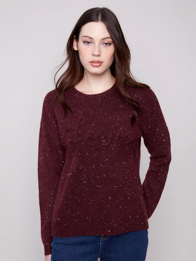 Charlie B Cabernet Love Sweater
