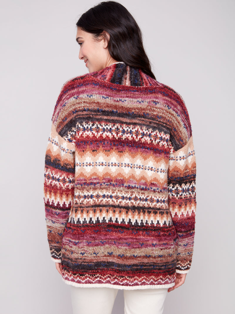 Charlie B Jewel Long Cardigan With Pockets