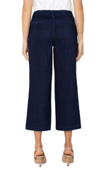 Liverpool Indigo Wide Leg Crop