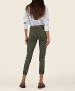 KUT Tencel Green Crop Rolled Distressed Hem