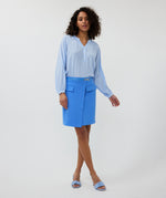 Esqualo Blue SKirt With Fuax Belt Detail