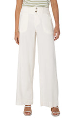 Liverpool Wide Leg Crop Whipped Cream Wash