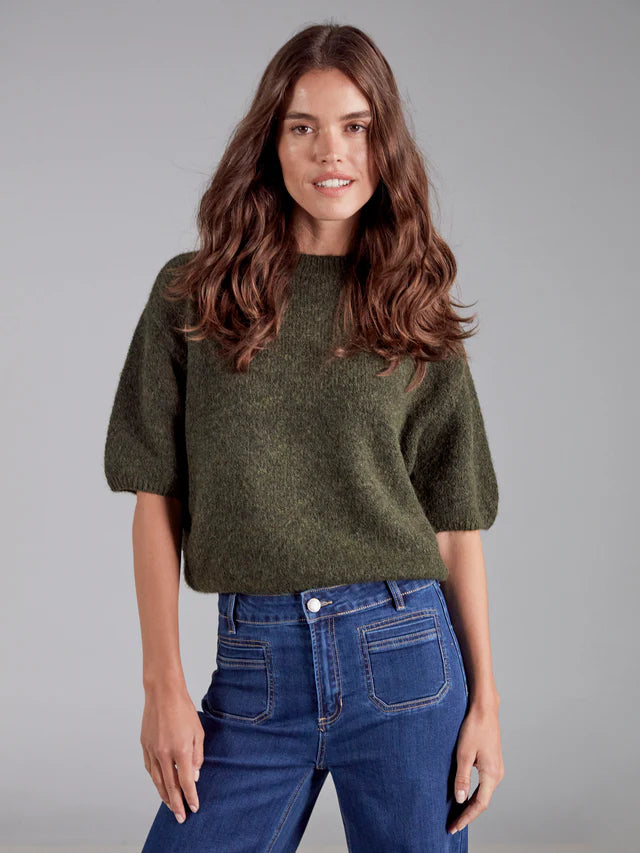 Charlie B Elbow Sleeve Sweater Spruce