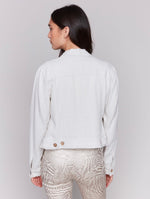 Charlie B Lightweight Linen Jacket White