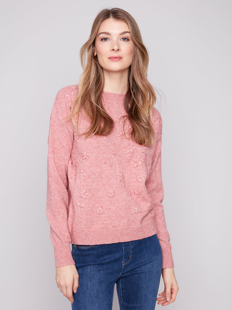 Charlie B Primerose Sweater With Embroidery Detail