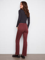 Charlie B Cabernet Flare Patch Pocket Jean