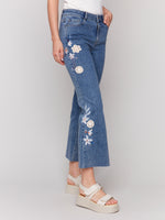 Charlie B Blue Jeans With Embroidered Detail