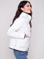 Quilted Puffer Jacket With Removeable Hood