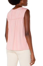 Liverpool V Neck Tank Top Pale Pink