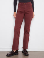 Charlie B Cabernet Flare Patch Pocket Jean