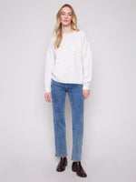 Charlie B Love Sweater Ecru