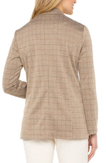 Liverpool Khaki Grid Boyfriend Blazer