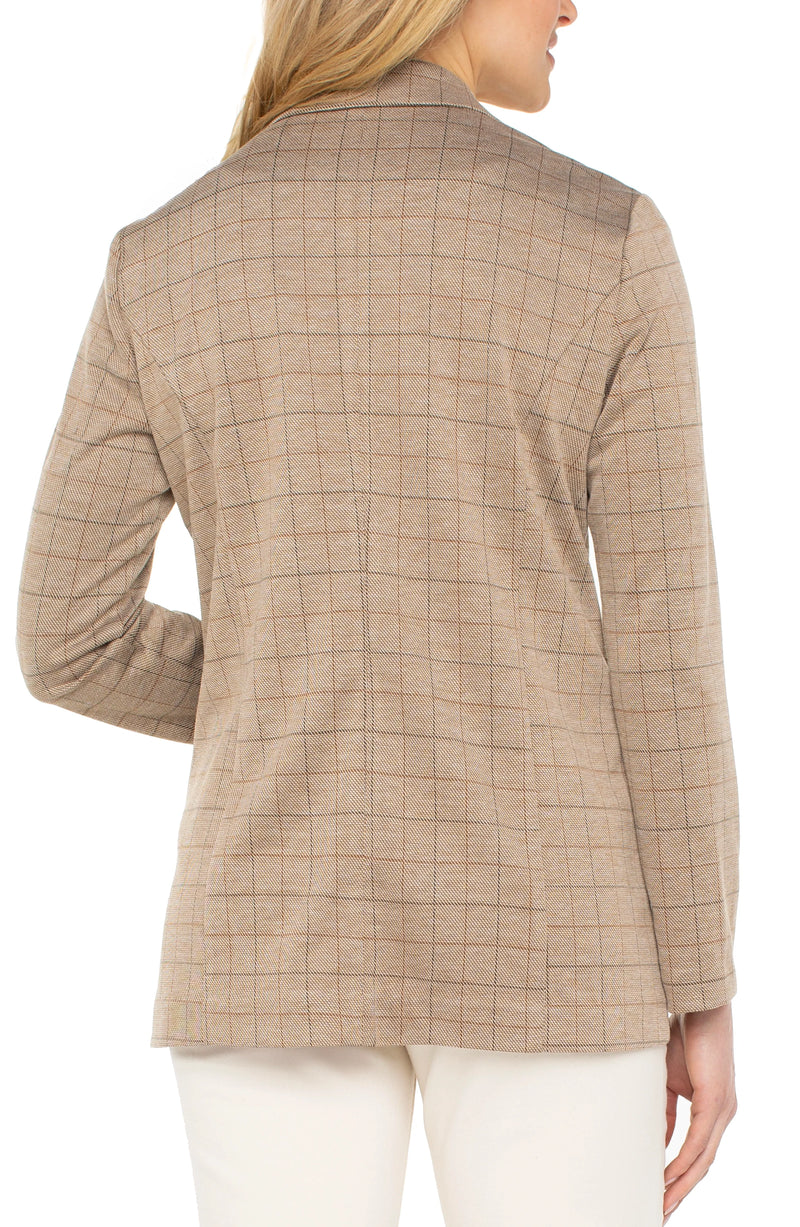 Liverpool Khaki Grid Boyfriend Blazer