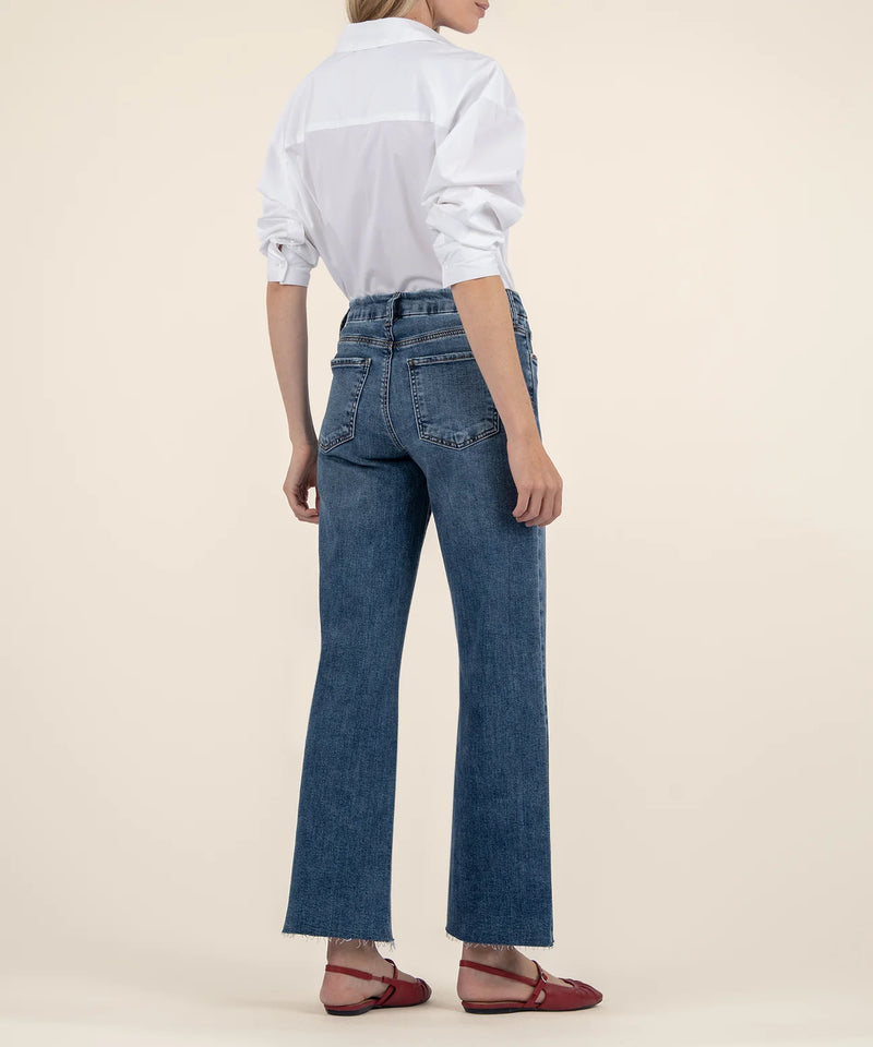 KUT Meg Wide Leg Jeans Mid Blue Wash