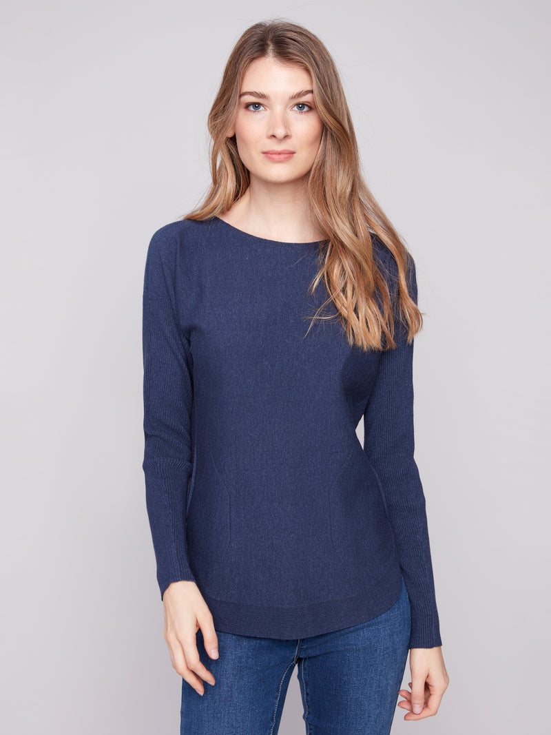 Charlie B Pocket Sweater Denim