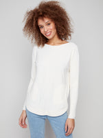 Charlie B Pocket Sweater Ecru