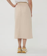 Esqualo Sand Long Front Split Skirt