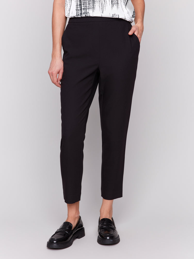 Charlie B Black Pull On Trouser