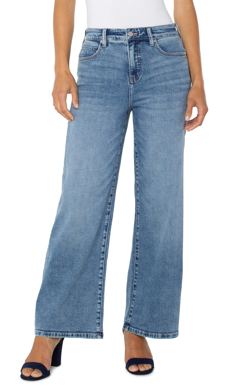 Liverpool Stride Wide Leg Jean Canyon Wash